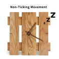 thumbnail image 2 of CONSDAN Wood Wall Clocks Battery Operated, USA Grown Hardwood Wall Decor, Analog Wooden Clock for Kitchen Bedroom Office, Vintage Oak Solid Wood Clock Face, 12", Natural Color Square, 2 of 6
