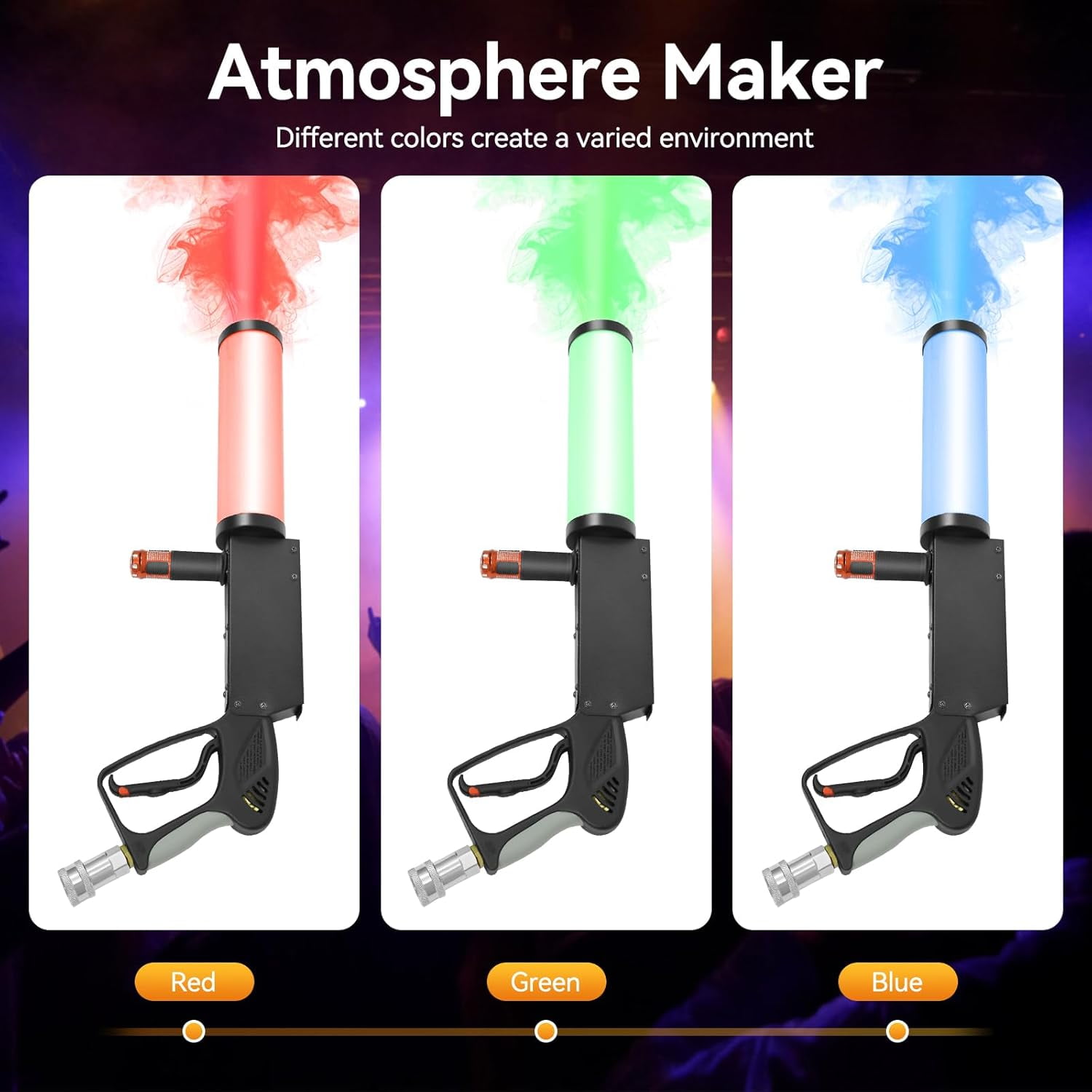 Miumaeov Handheld CO2 Fog Machine, Portable Dry Ice Fog Machine with RGB Lights, for DJ Stage, Parties, Celebrations, Weddings