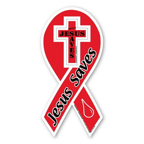 Jesus Saves Ribbon Magnet