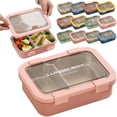 thumbnail image 5 of Stainless Steel Lunch Box,Durable 2/3 Compartment(24oz/25oz) Container with Leakproof Lids for Office Adults,Outdoor Work Picnic Travel Portable Food Storage Bentos Box,1Pc(Orange-720ml,8.4x6.3x2.6"), 5 of 6