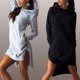 thumbnail image 1 of Sudadera con Capucha Vestido Yinane Negro S, 1 of 8