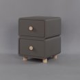 thumbnail image 3 of CBD020 - Cream Air Bedside Cabinet Nightstand with Two Storage, 3 of 4