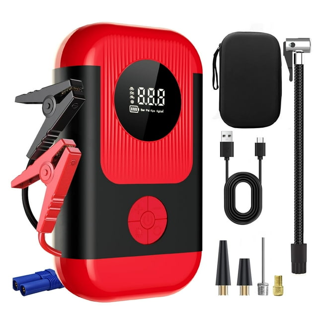 Inflador de neumáticos, compresor de aire portátil y motor de arranque para automóviles ApexNexus