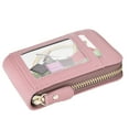 thumbnail image 2 of Titular De Tarjetas, Bolsa De Tarjeta Portátil Respetuosa Con El Medio Ambiente Antirrobo Para Hombres Para Mujeres Para Negocios Para El Hogar Para Compras Para Viajes ANGGREK Rosa, 2 of 8