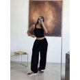 thumbnail image 5 of Women'S Wide Leg Sweatpants Baggy Straight Leg Sweat Pants with Pockets Black XL, 5 of 9