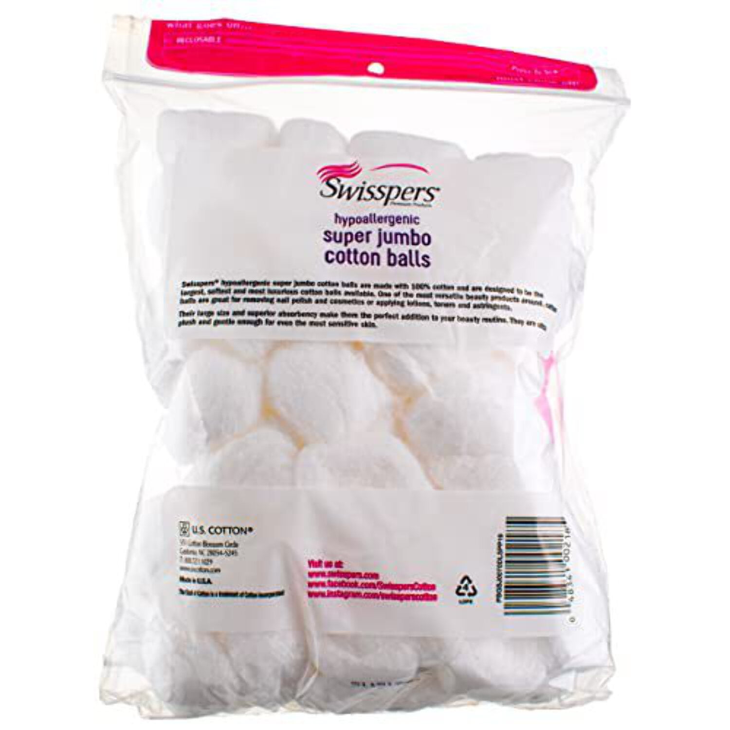 Dream World 100 Percent Cotton Jumbo Size Cotton Balls, 100/PK, Pack of 2