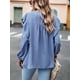 thumbnail image 5 of Blusas de mujer túnicas ropa de calle camisa de cuello redondo blusa, 5 of 7