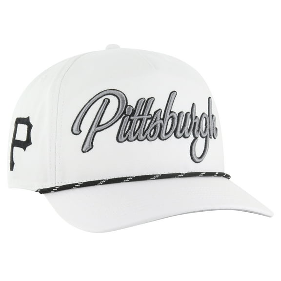 Men's '47 White Pittsburgh Pirates Overhand Speckle Hitch Rope Adjustable Hat
