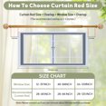 thumbnail image 5 of KITBONIS Curtain Rod Set Retro Faux Wood Grain Leaf Carving DBL Curtain Rod Set Extendable Double Curtain Rod, 5 of 8