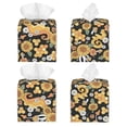 thumbnail image 2 of Balery Mushrooms Honeycomb Porta Pañuelos de Cuero con Estampado – Funda Moderna Cuadrada para Caja de Pañuelos, Dispensador 5x5x5'', 2 of 7