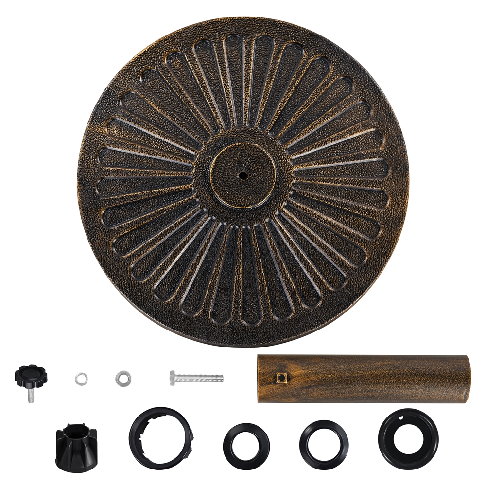 Alden Design 30 lbs Bronze Round Iron Patio Umbrella Base - image 4 of 11