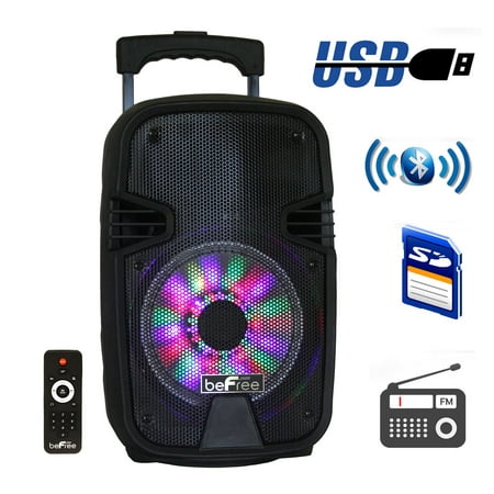 beFree Sound 8 Inch BT Portable Party Speaker