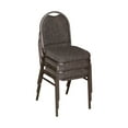 thumbnail image 4 of Norwood Commercial Furniture 250 Series Fabric Upholstered Stack Banquet Chair with 2.5" Thick Seat -  Dark Gray (Pack of 3), 4 of 6