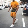 thumbnail image 1 of Costumes pour Hommes - Classification et Titre des Produits pour Hommes et Ensemble de Sport Été 2024 Athlétisme Décontracté Manches Courtes Col Rond Imprimé Noix de Coco, 1 of 3