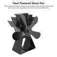 thumbnail image 2 of <p>Heat Powered Stove Fan, Fireplace Fans Non Electric Trapezoidal Base 5 Blade Compact Self Power Generation  For Camping</p>, 2 of 7