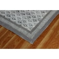 thumbnail image 6 of Casavani Cotton Handblock Printed Dhurrie Gray Living Room Floor Carpets Square Outdoor Rug 3x3 feet, 6 of 6