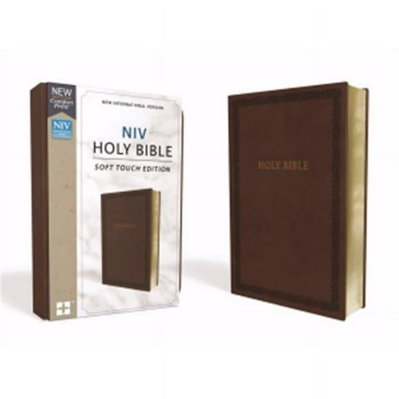 Zondervan 200350 NIV Holy Bible & Soft Touch Edition - Brown Leathersoft