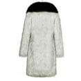 thumbnail image 6 of Lovzfmll Winter Coats for Women, Solid Color Stand Collar Coat, Faux Fur Plush Trench Jacket, Winter Clothing, 6 of 6