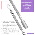 thumbnail image 3 of Premium Cuticle Nippers Pusher Manicure Tools Set, Professional Ingrown Toenail File, Cuticle Remover Trimmer Cutters Tool Gel Kit, Stainless Steel, Travel, Gift, 3 of 6