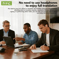 thumbnail image 3 of HTC NE39 Wireless Bluetooth 6.0 Open-Ear Earbuds, AI Translator, Noise-Cancelling Headphones, 130+ Languages, 40H Playtime, IPX5 Waterproof, Off-White, 3 of 14