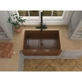 thumbnail image 4 of Anzzi K-AZ250 33 in. Kasha Farmhouse Handmade 0-Hole Single Bowl Kitchen Sink with Flower Bed Design Panel in Polished Antique Copper, 4 of 4