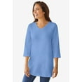 thumbnail image 6 of Woman Within Plus Size Perfect Three-Quarter Sleeve V-Neck Tunic, 6 of 6