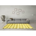 thumbnail image 3 of Ahgly Company Indoor Square Trellis Yellow Contemporary Area Rugs, 8' Square, 3 of 4