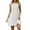 White, variant on Women Solid Color 2025 Casual Sleeveless Mini Summer Spring O-Neck Tank Loose Beach Dresses Relaxed Fit Sundress Wedding Guest Dress