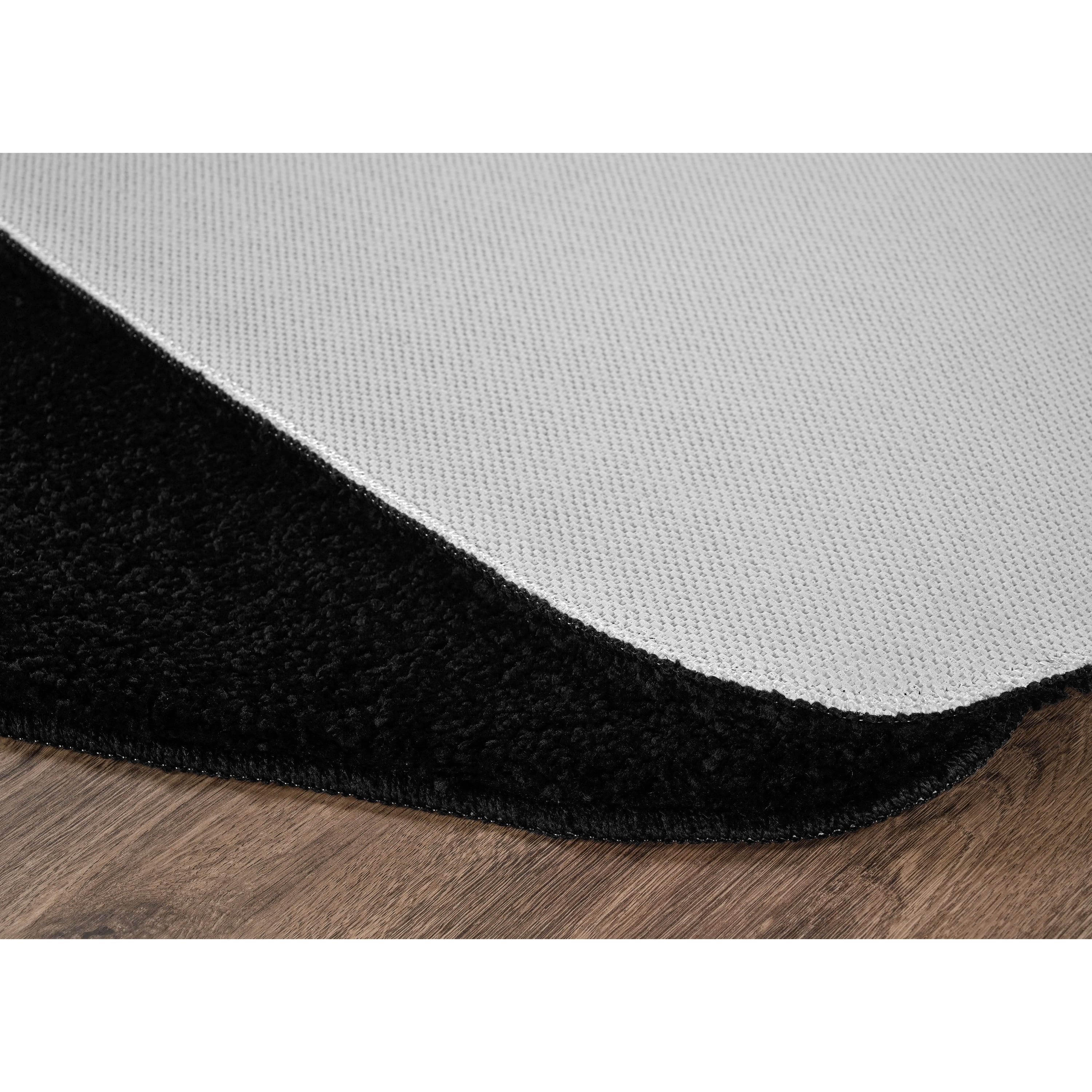 Garland Rug Sedona Washable Bath Rug Set, 4 Piece Set (2 Bath Rugs, Contour Rug, Runner Rug) Black