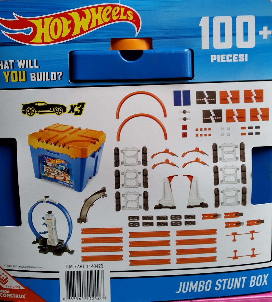 hot wheels track builder jumbo stunt box