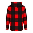 thumbnail image 5 of WMTBSRSW Men's Long Sleeve Shirts with Chest Pockets Lightweight Plaid Hooded Shirts Casual Dressy Button Down Blouse for Work Business Red X-Large, 5 of 5