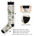 thumbnail image 3 of FORMRS Womens Knee High Socks Casual Long Thick Travel Daily Wear, 2 Pairs, Watercolor Horses Pattern, 3 of 6