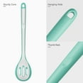 thumbnail image 2 of 600°F Heat Resistant Slotted Spoon: U-Taste 13.6in Solid Kitchen Cooking Spoon, Nonstick BPA Free Large & Long Rubber Utensil for Mixing, Serving, Stirring, Basting, Frying, Draining (Aqua Sky), 2 of 10
