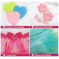 thumbnail image 4 of Vestido para perrita pequeña Lindo vestido tutú de princesa de 2 piezas con estampado de corazón y labios, vestido para cachorrita, adecuado para niñas, perritas pequeñas, rosa y azul, L., 4 of 5