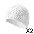 thumbnail image 1 of 2x Gorro De Natación Gorro De Piscina Gorro De Natación Mujeres Hombres Gorro De Natación De Silicona Suave, 1 of 8