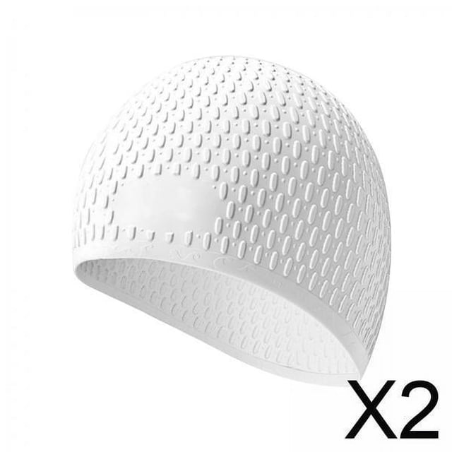 2x Gorro De Natación Gorro De Piscina Gorro De Natación Mujeres Hombres Gorro De Natación De Silicona Suave