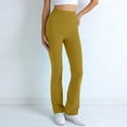 thumbnail image 2 of DHFJKG High Waisted Flare Yoga Pants Women Bootcut Leggings Stretchy Soft Workout Athletic Gym Pants, 2 of 6