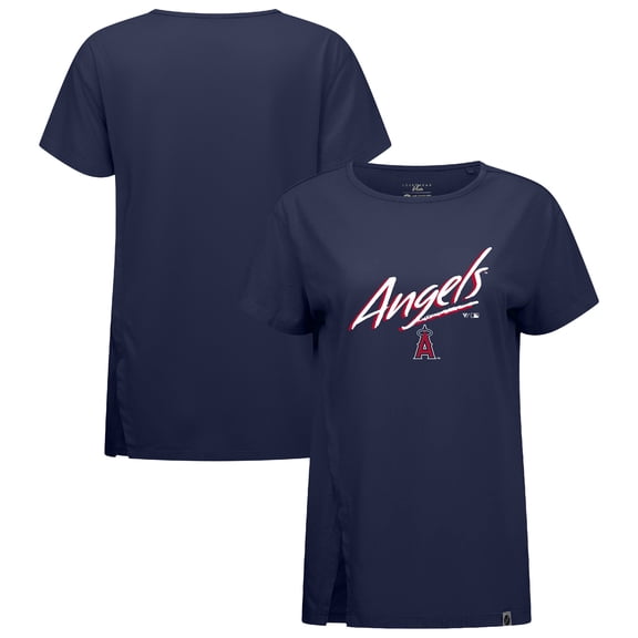 Women's Levelwear Navy Los Angeles Angels Influx Sizzle T-Shirt