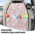 thumbnail image 4 of Pink Cartoon Cute Rabbit Mats Back Seat Protectors, Car Seat Protector Vehicle Organizers Waterproof Cover Back Seat Cover for Kids with 3 Storage Pockets 2 Pack, 4 of 5