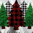 thumbnail image 5 of Christmas White Black Buffalo Plaid Shower Curtain Set, Xmas Tree Snowflake Winter Scene Bathroom Shower Curtain, Fabric Art Christmas Bath Curtain with Hooks,70X70IN, 5 of 5