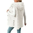 thumbnail image 5 of Perfectbot Womens Fleece Vests Hooded Button Up Tunic Sleeveless Coat Lightweight Fuzzy Thermal Outerwear, 5 of 6