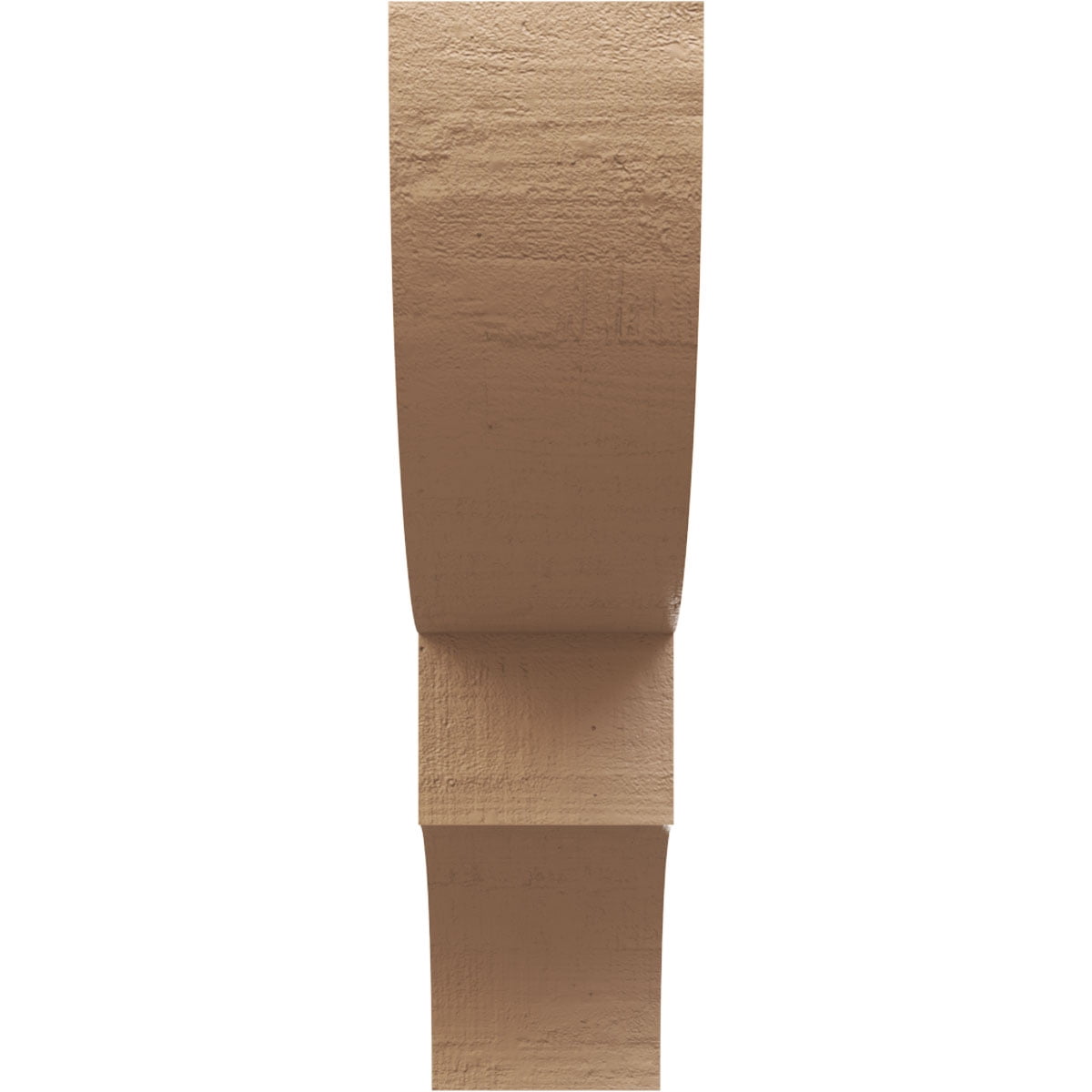 9"W x 36"D x 36"H Thin Ridgewood Rough Cedar Woodgrain TimberThane Corbel, Primed Tan
