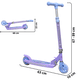 thumbnail image 4 of Scooter Patín del Diablo para Niños con Luces Plegable Altura Ajustable Antideslizante Freno 3 a 8 Años - Morado, 4 of 7