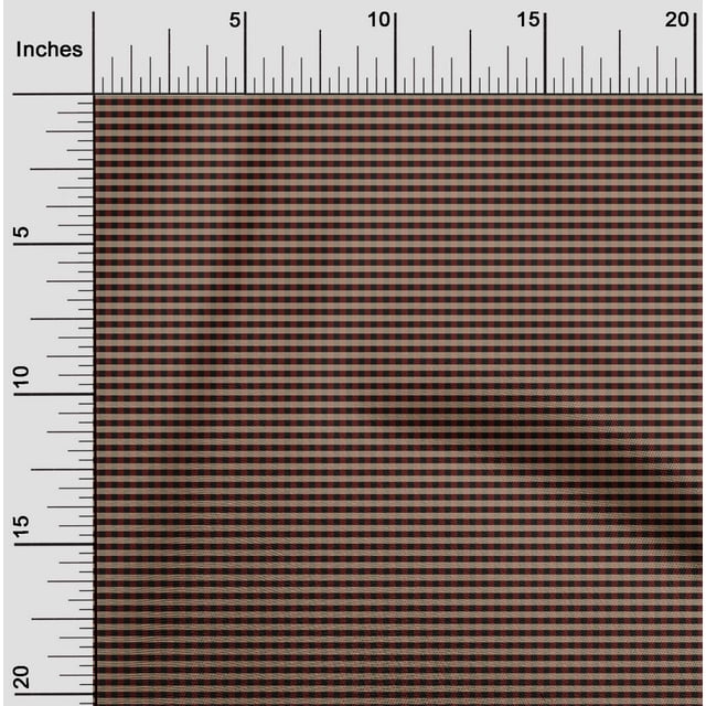 oneOone Organic Cotton Voile Fabric Gingham Check Decor Fabric Printed BTY 42 Inch Wide