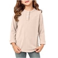 thumbnail image 3 of Tranfacy Kids Boys and Girls 1 to 11 Years Fall Hoodless Sweatshirts Green Stripe Fake 2 Piece Thin Long Sleeve Round Neck Fashion Daily Tops, 3 of 5