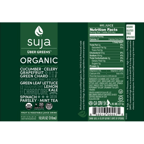 Suja Nutrition Facts Besto Blog