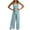 Light Blue, variant on Summer Jumpsuits for Women Lace Up Open Back Panel Straight Pants Set Casual Beach Vacation Sleeveless Relaxed, Beige M