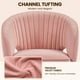 thumbnail image 3 of Silla Yaheetech Silla de oficina giratoria de terciopelo rosa, 3 of 9