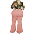 thumbnail image 3 of Gvmfive Women Classic Ripped Hole Denim Flared Pants Bell Bottom Jeans Plus Size, 3 of 7