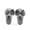 Gray, variant on Women's Velvet Bow Fluffy Plush Closed Toe Mule Slippers, Flat Non Slip Trendy Warm Indoor Winter Slides Shoes